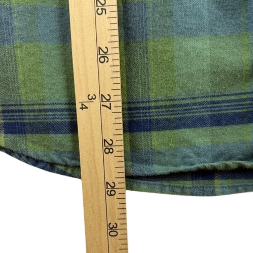 Horny Toad Green & Blue Plaid Button Down Shirt – Size L - Picture 6 of 8